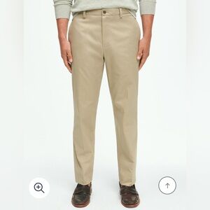 Brooks Brothers Advantage Chino - Stretch Milano Fit Khaki Pants, Men's 31x30